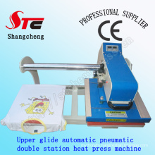 Pneumatic T Shirt Heat Printing Machine 40*50cm Upper Glide Automatic Pneumatic Double Station Heat Press Machine Double Station Heat Transfer Machine